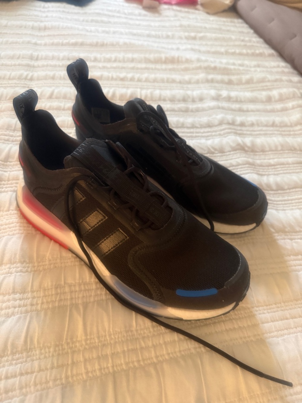adidas Black Sneakers with Red Accent